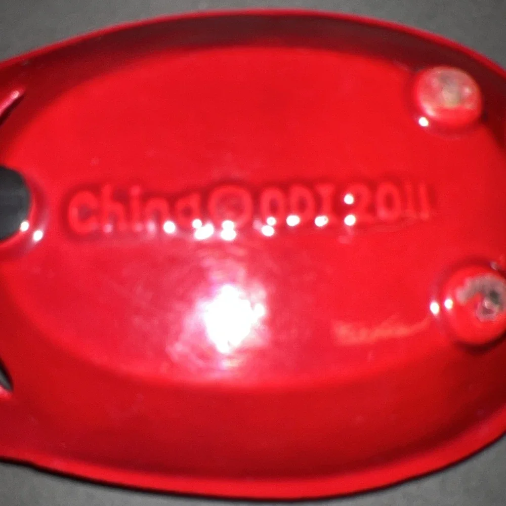 Vintage Cast  Iron Red Spoon Rest Hearts